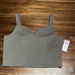 New Abercrombie & Fitch Olive Green Ponte corset  sweetheart size M